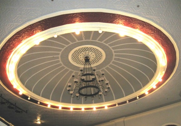 The center ceiling of the newly restored Deep River Auditorium