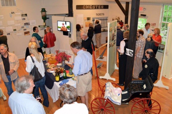 This year’s exhibit, “Over the River and Through the Woods,” opened with a reception for Chester Historical Society members and contributors on May 24 (photo by Skip Hubbard).