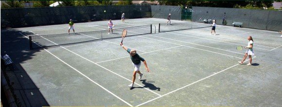 Members are involved in year-round racquet sports at the OLCC where there are four Har-Tru Tennis courts and two Platform Tennis courts to keep them active through the whole year.