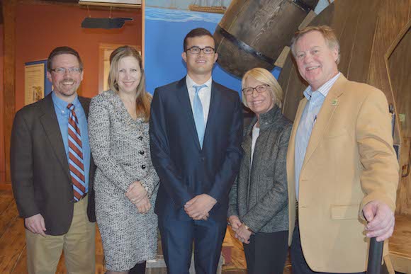 From left to right: Museum Executive Director Chris Dobbs, Museum Trustee Eileen Angelini, Sen. Linares, Museum Vice Chairman Joanne Masin, and Sen. Formica.