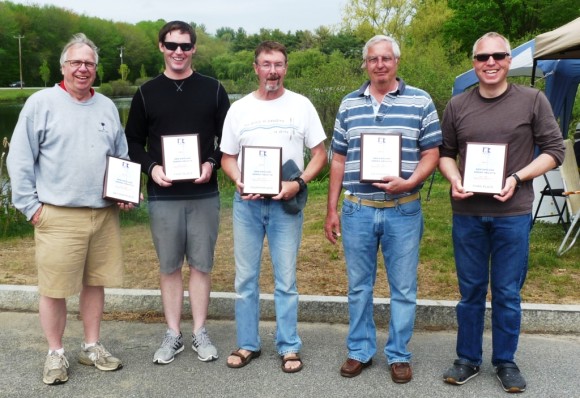 Regatta winners proudly display their certificates.