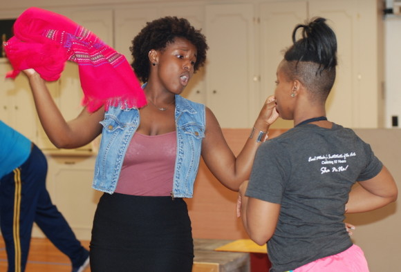 Renee Jackson* and Chawnta Marie Van in rehearsal.