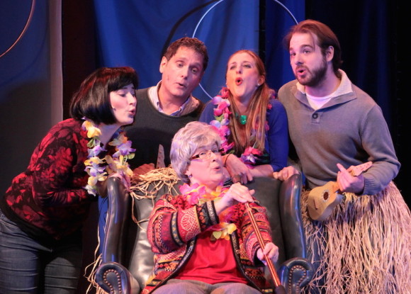  Elizabeth Swan, Mark Gilchrist, Melissa McLean, Amy Buckley and Michael Hotkowski all appear in the current holiday production at Ivoryton Playhouse.